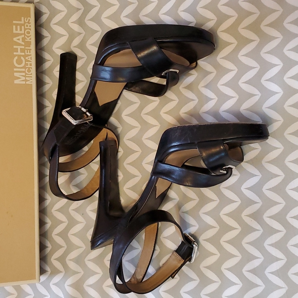 Michael Kors Black Leather Heels